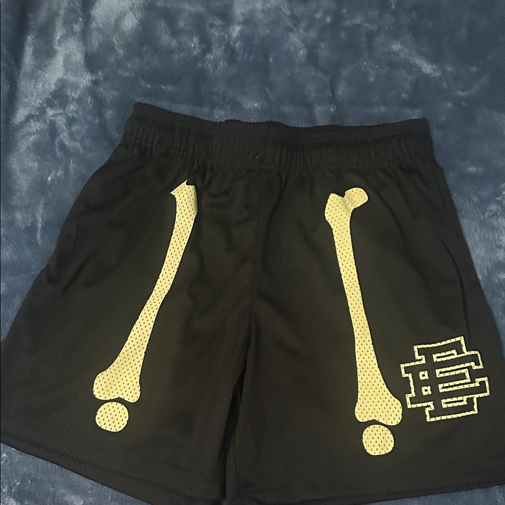 Black and Cream Men Shorts